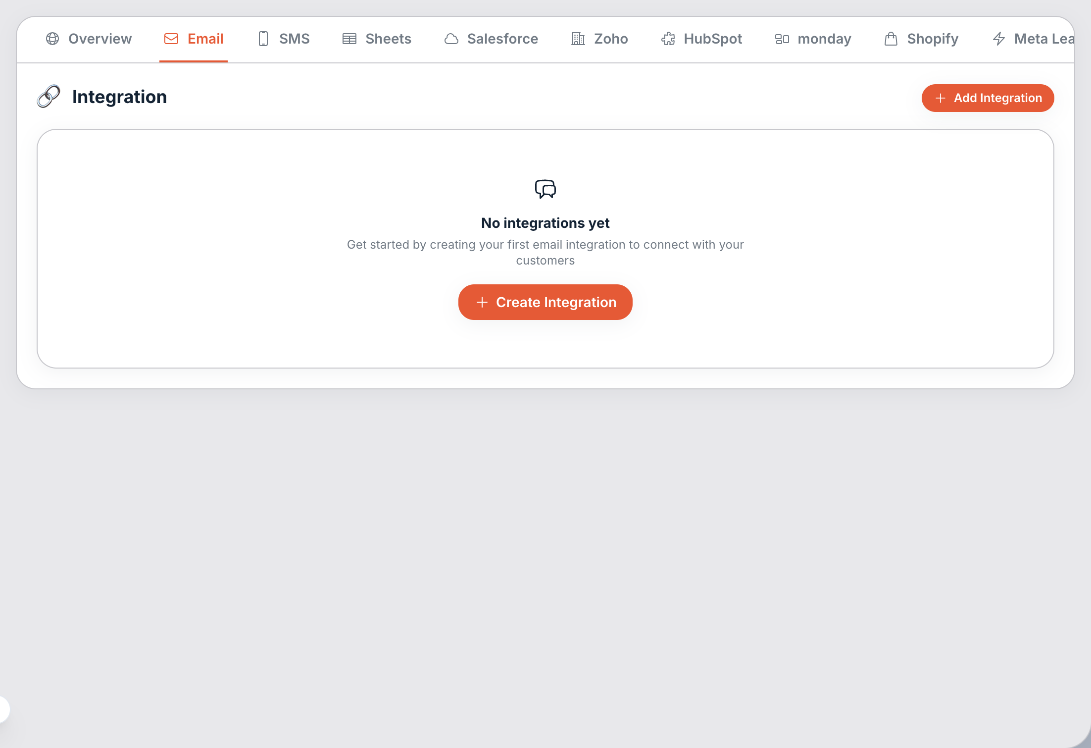 Integrations → Email.