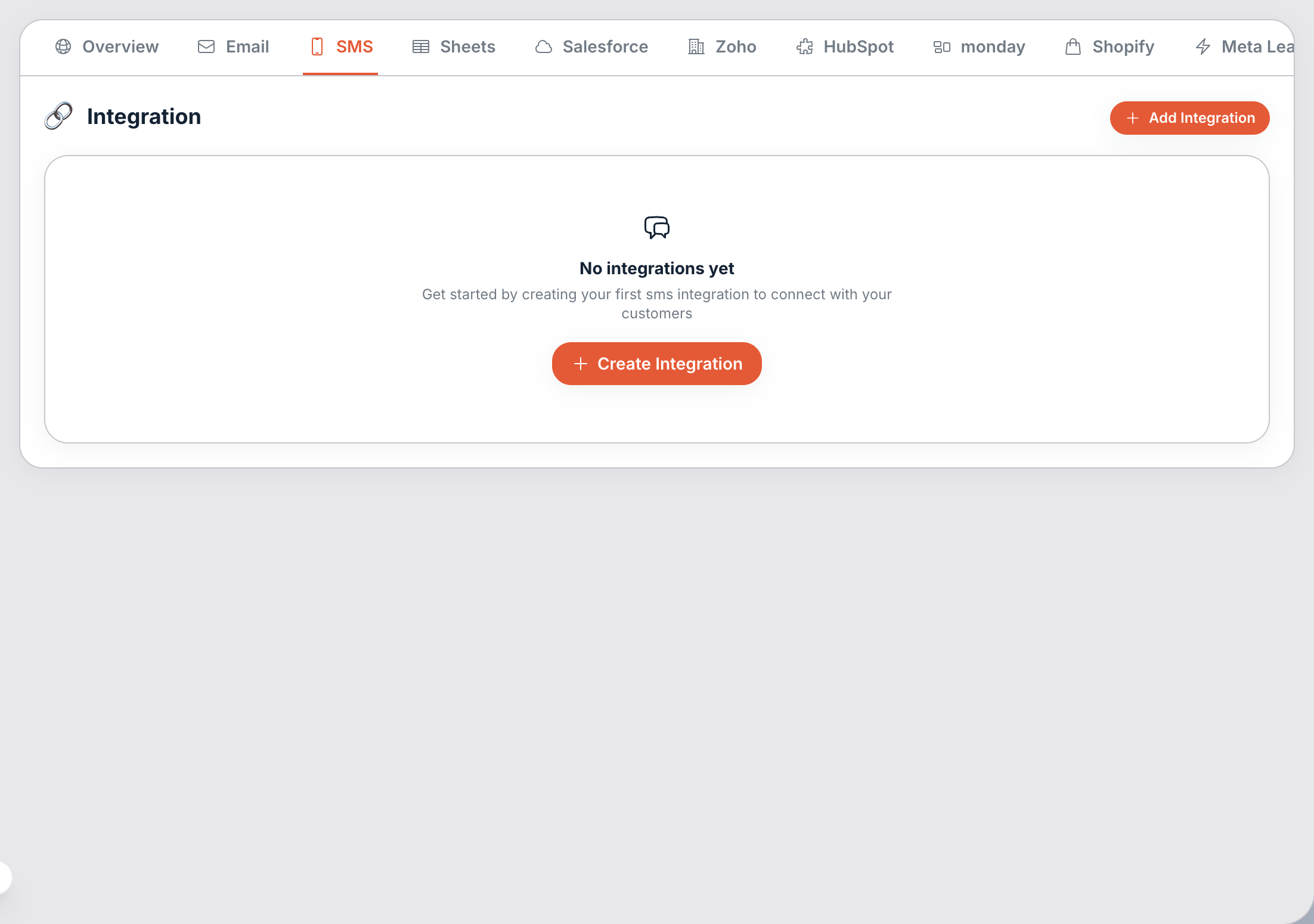 Integrations → SMS.