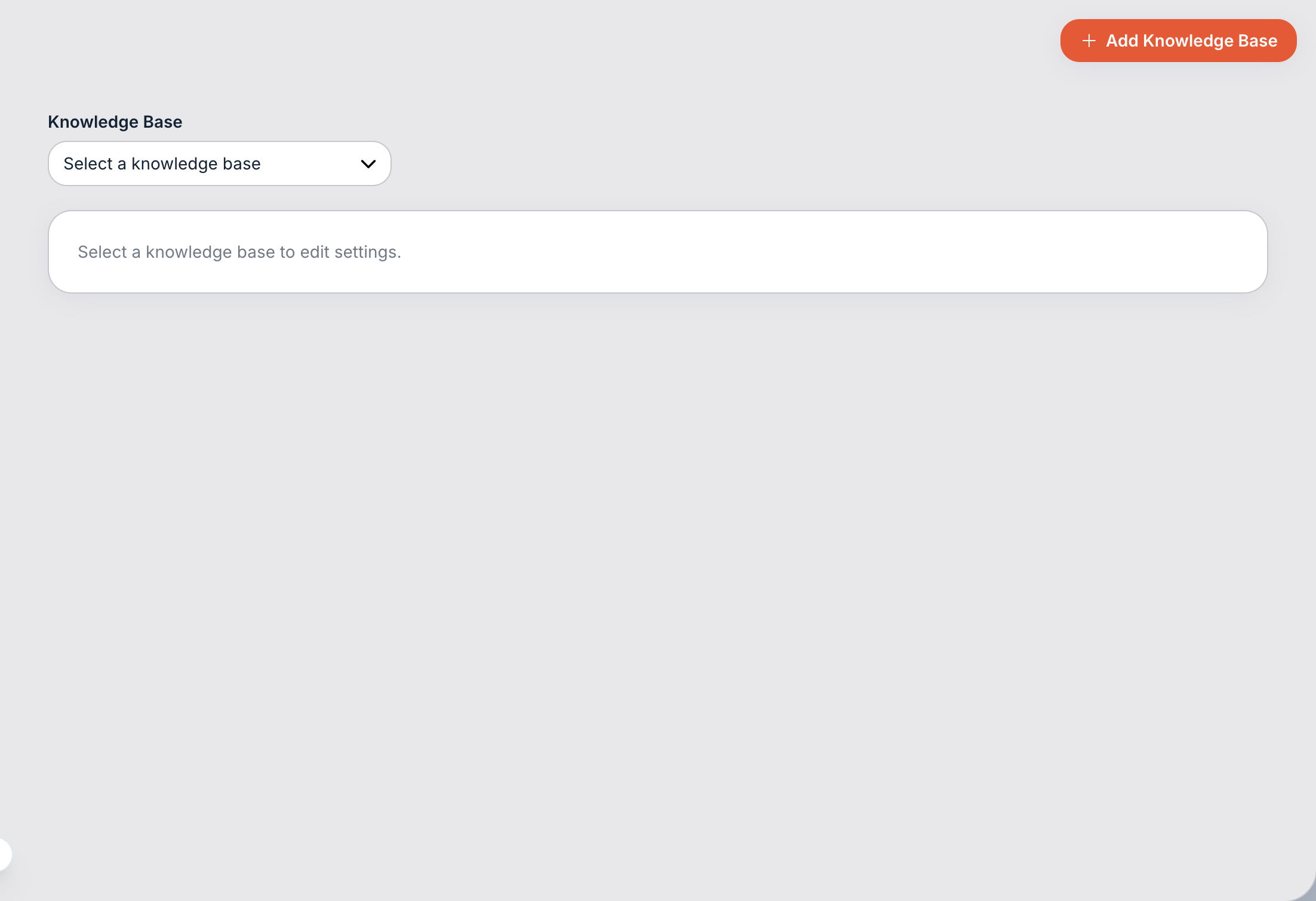 Knowledge → Settings.
